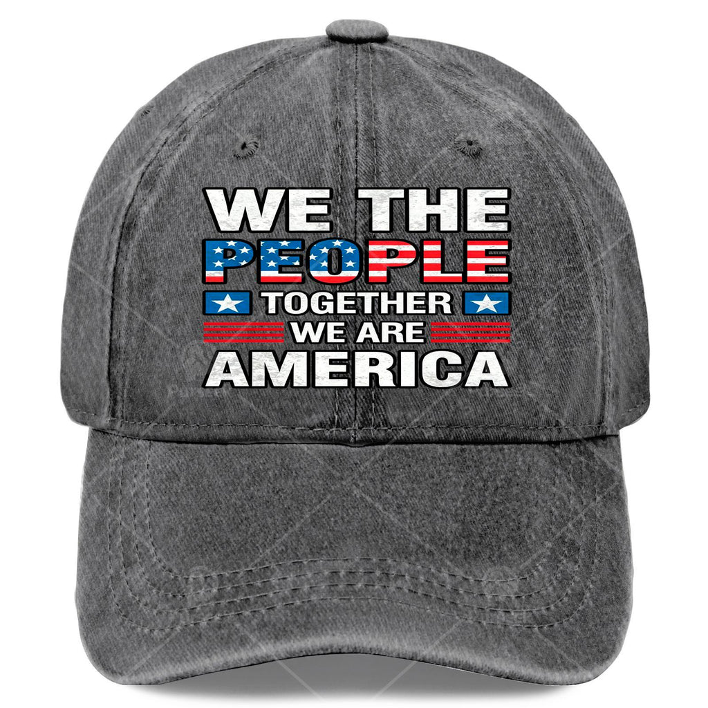 Together We Are America US Flag Vintage Baseball Hat Unisex Vintage Washed