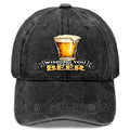 Funny Beer Lovers with "Wishing You Were Beer" Print - Retro Full-Body Beer Unisex Hat Suitable for Christmas Gifts, Games & 4th of Parties - Lightweight Round Top for &