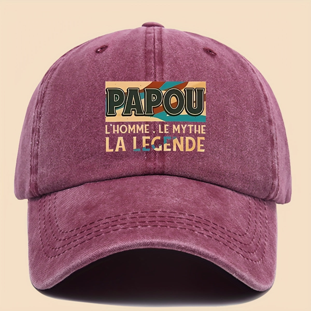 1pc PAPOU Vintage Trucker Hat - Adjustable Unisex Baseball Cap with Papa Print, Soft Lightweight Breathable Suitable for Outdoor Fishing, Hiking, Hunting, Casual Wear, Suitable for Dad, Mom, Youth, for Sports Gifts for Men & Women