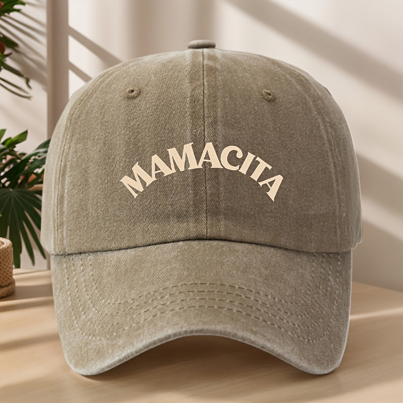 MAMACITA Print Baseball Cap Classic Washed Distressed Vintage Duckbill Hat Soft Comfortable Sweat-Absorbing Breathable Hat Outdoor Leisure Sports Hiking Camping Fishing Hat Individual Street Hip-Hop Hat