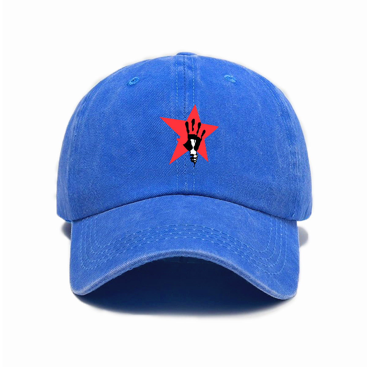 1 Washed Distressed Printed Baseball Cap, Adult Simple and Stylish Printed Washed Distressed Soft Top Sun Baseball Cap, Unisex Versatile Baseball Cap