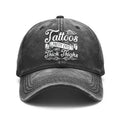 1pc Vintage Washed Unisex Baseball Caps, Tattoos Pretty Eyes And Thick Thighs, Retro Style, Adjustable, Suitable for Outdoor Activities And Casual Wear, Gifts for Men And Women, Friends