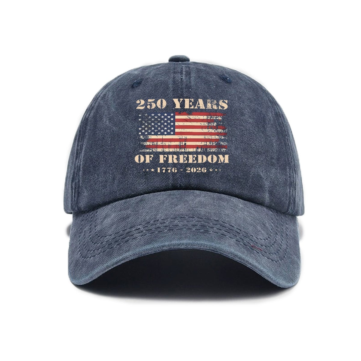 Distressed Print Baseball Cap, Unisex Autumn Winter Casual Sports Snapback Hat