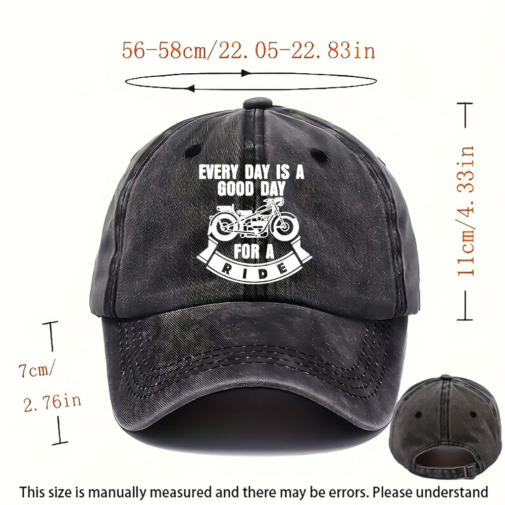 1 Washed Cycling Cap, Men's Outdoor Windproof Hood, Women's Washed Cap, Breathable Baseball Cap, Lightweight and Breathable Outdoor Hat, Adjustable Head Circumference, Curved Brim Design, Birthday Gift, All-Seasons Style