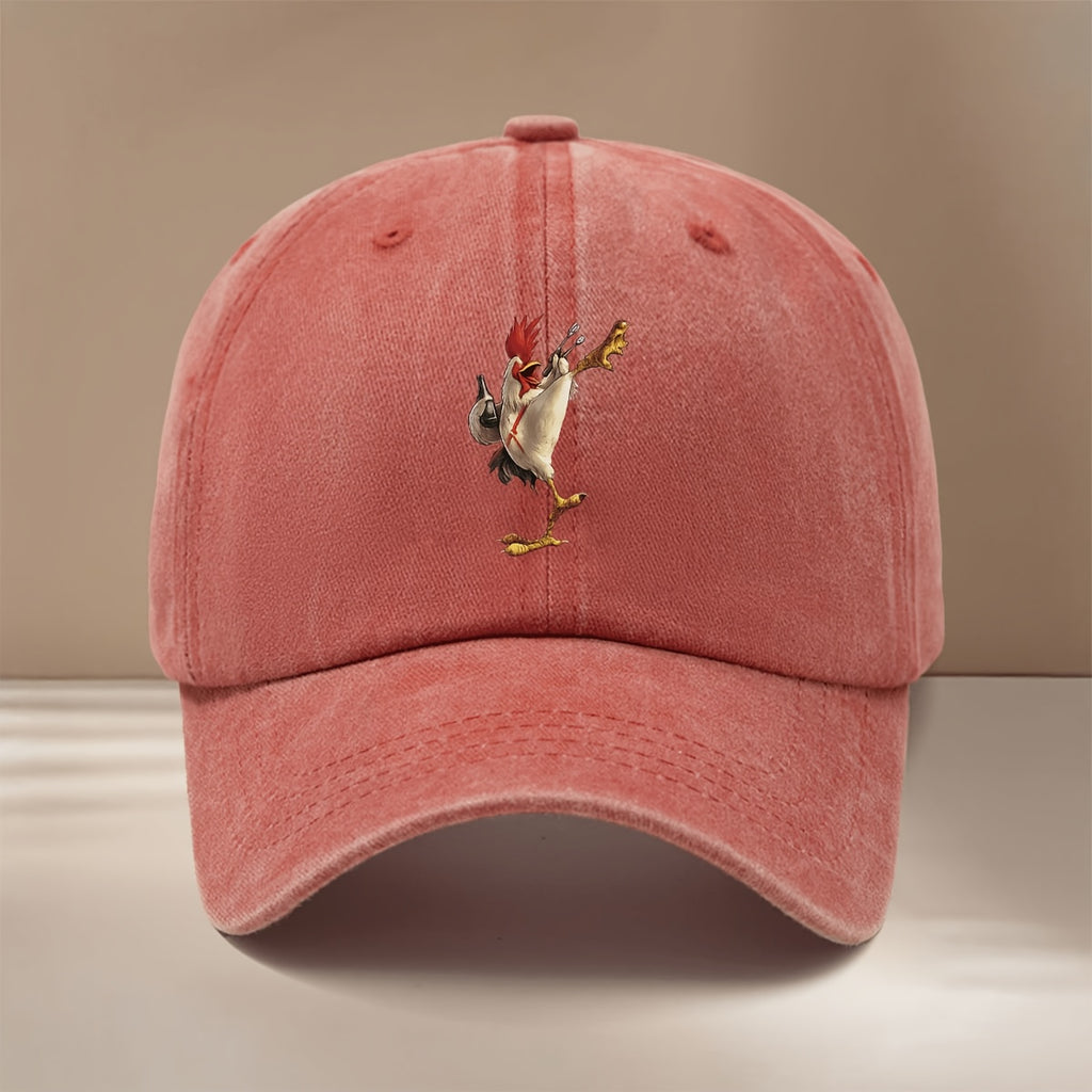 This Is a Stylish And Lightweight Baseball Cap Featuring a Rock Rooster Design, Adjustable in Size, Suitable for Both Men And Women. It'S a Trendy And Comfortable Duckbill Cap Perfect for Outdoor Sports, Gatherings