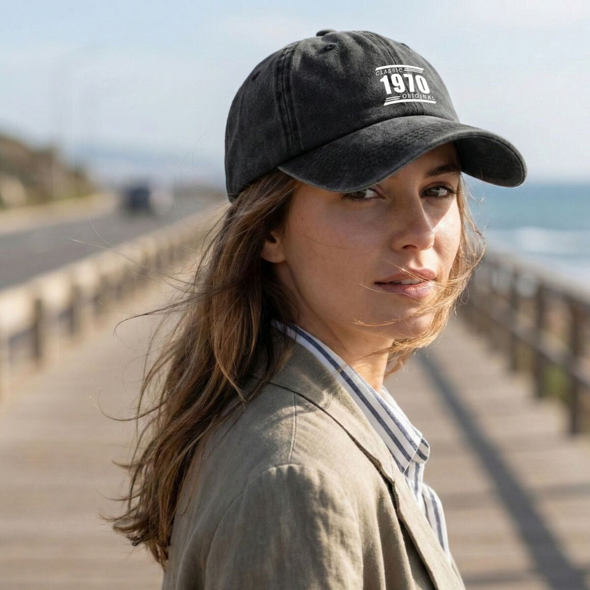 1970 Classic Vintage Washed Distressed Duckbill Cap, Unisex, Outdoor Baseball Cap, Adjustable, Washed Vintage Style, Lightweight And Breathable Golf Cap