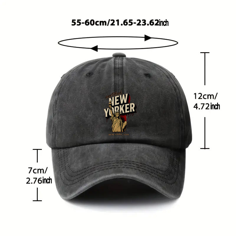 1pc, Adjustable Baseball Cap with "New York" Design, Lightweight Printed Craft Women'S Hat, "New York Style" Men'S Trendy Cap, Ideal Gift for Weddings, Parties, Birthdays, Fashionable And Versatile, Showcasing Individuality And Taste
