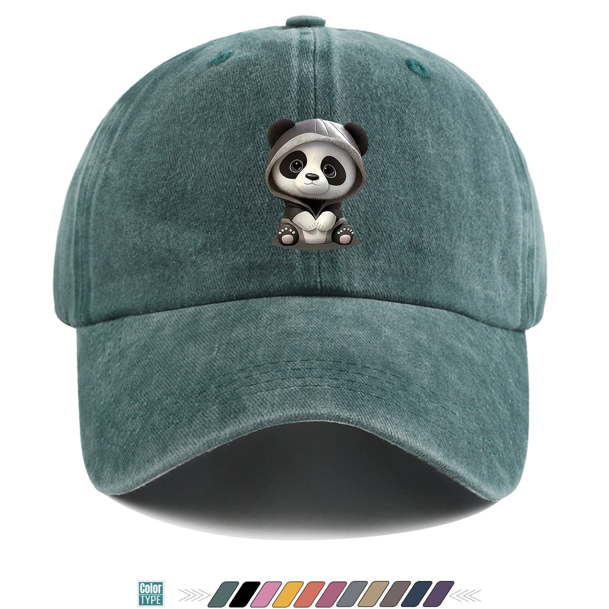 1pc Panda Hoodie Cartoon Print Baseball Cap Cute Panda Pattern Comfortable And Breathable Duck Tongue Hat Fashionable And Versatile Unisex Baseball Cap Adjustable Size Daily Hat Couple Outing Hat Suitable for Shopping, Playing, Dating, Daily Life