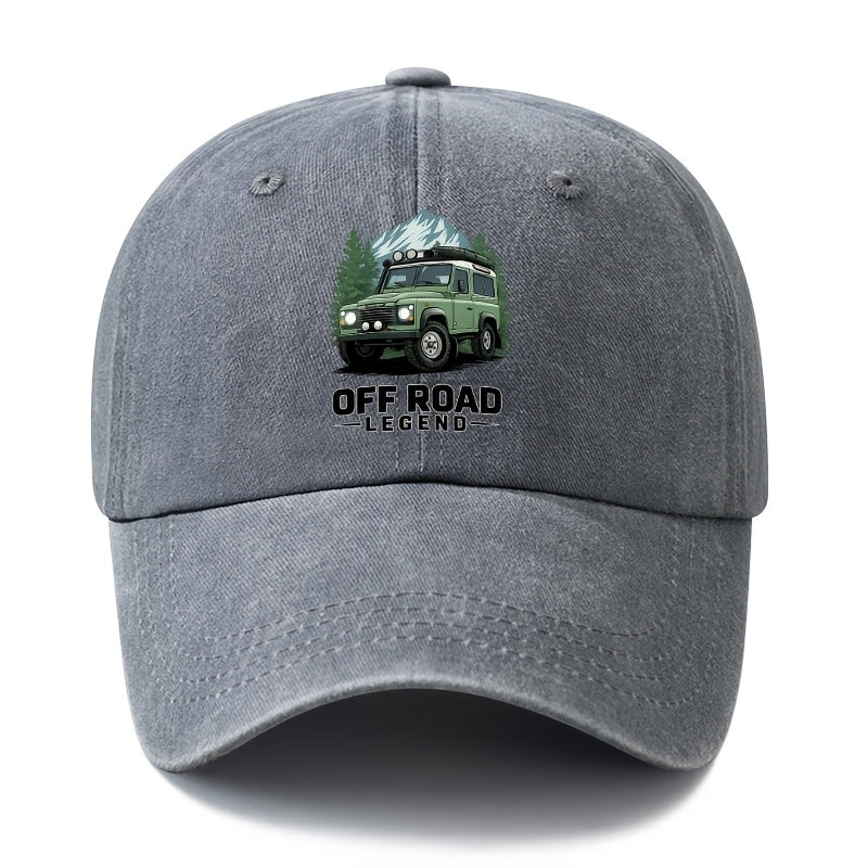 A Unisex Fashionable and Versatile Printed Off-road Vehicle Baseball Cap, Featuring a Classic Vintage Washed Outdoor Lightweight Curved Brim. This Trucker Baseball Cap Is Suitable for Casual Occasions Such as Outdoor Vacations, Travel, and Camping.