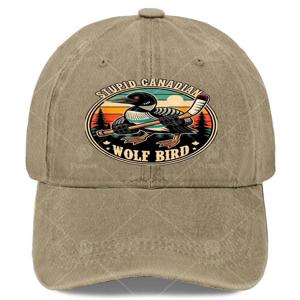 Retro Canadian Wolf Bird Heated Hookey Loon Baseball for Everyone