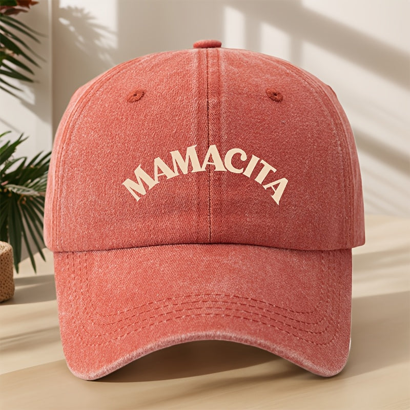 MAMACITA Print Baseball Cap Classic Washed Distressed Vintage Duckbill Hat Soft Comfortable Sweat-Absorbing Breathable Hat Outdoor Leisure Sports Hiking Camping Fishing Hat Individual Street Hip-Hop Hat
