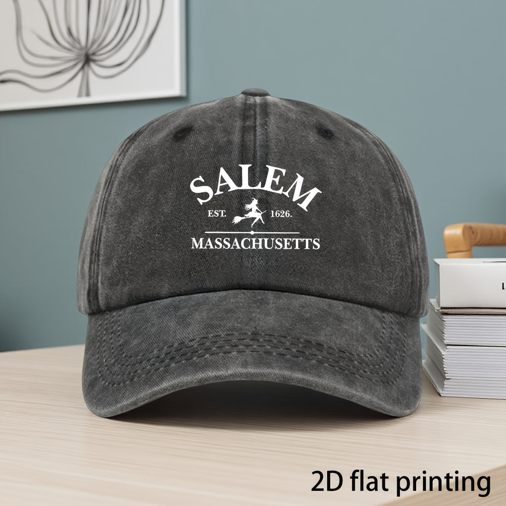 Retro Baseball Cap, Adjustable Hat, Ideal for Outdoor Activities, Halloween Print Pattern, Unisex Outdoor Baseball Cap, Best Choice for a Gift, Outdoor Camping Travel Hat Truck Driver Baseball Cap