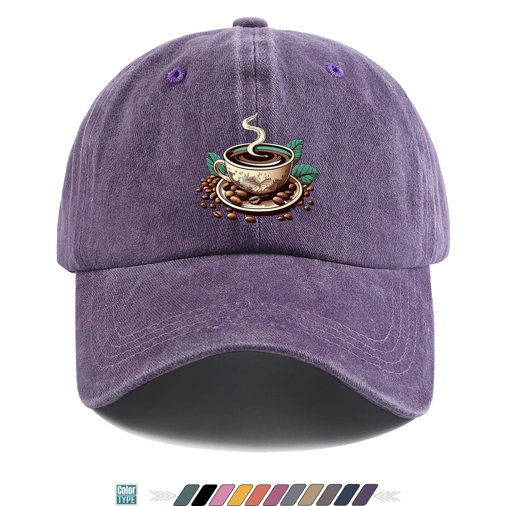 1pc 1pcs Vintage American Trucker Hat - Adjustable Soft Top Dad Cap with Coffee Print, Breathable Suitable for Outdoor Sports, Cycling,, Fishing, for Men & Women, Unisex for Youth, Skateboarding, Parties, Festivals, Gift