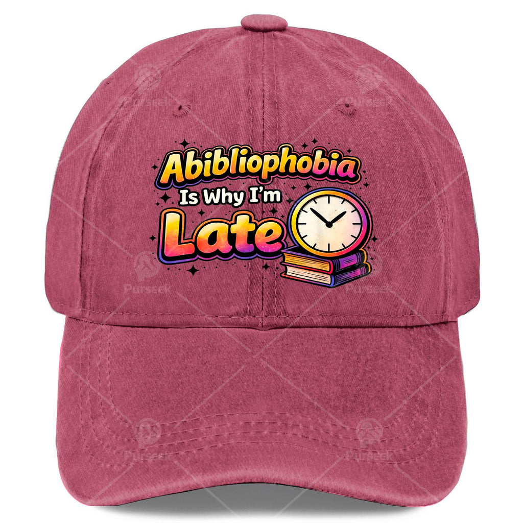 Unisex Baseball Cap, Designed Specifically for Book Lovers, Humorous Exploration of Reading Material Scarcity