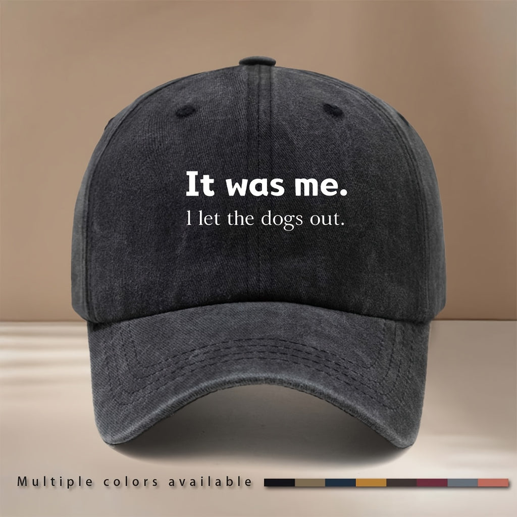 This Is a "IT Was Me." Printed Baseball Cap with a Relaxed, Adjustable Fit. It's a Unisex Hip-hop Hat, a Comfortable and Simple Snapback Cap Suitable for Outdoor Sports, Dinners, and Camping. It's a Lightweight,  Curved-brim Hat That Pairs Well