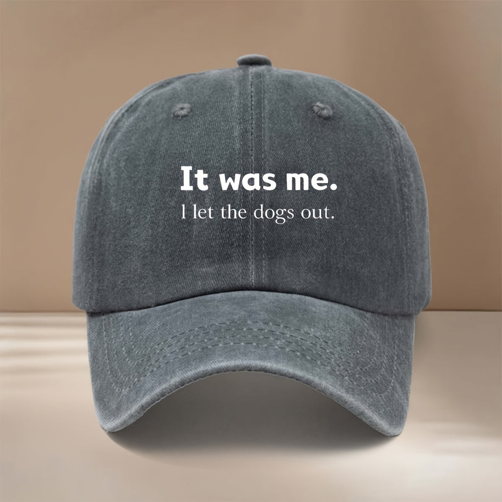 This Is a "IT Was Me." Printed Baseball Cap with a Relaxed, Adjustable Fit. It's a Unisex Hip-hop Hat, a Comfortable and Simple Snapback Cap Suitable for Outdoor Sports, Dinners, and Camping. It's a Lightweight,  Curved-brim Hat That Pairs Well