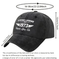 Personalized Casual Baseball Cap, 1973 Fun Text Pattern, Suitable for Everyday Wear, Suitable for Men And Women, Outdoor Sports Duckbill Cap