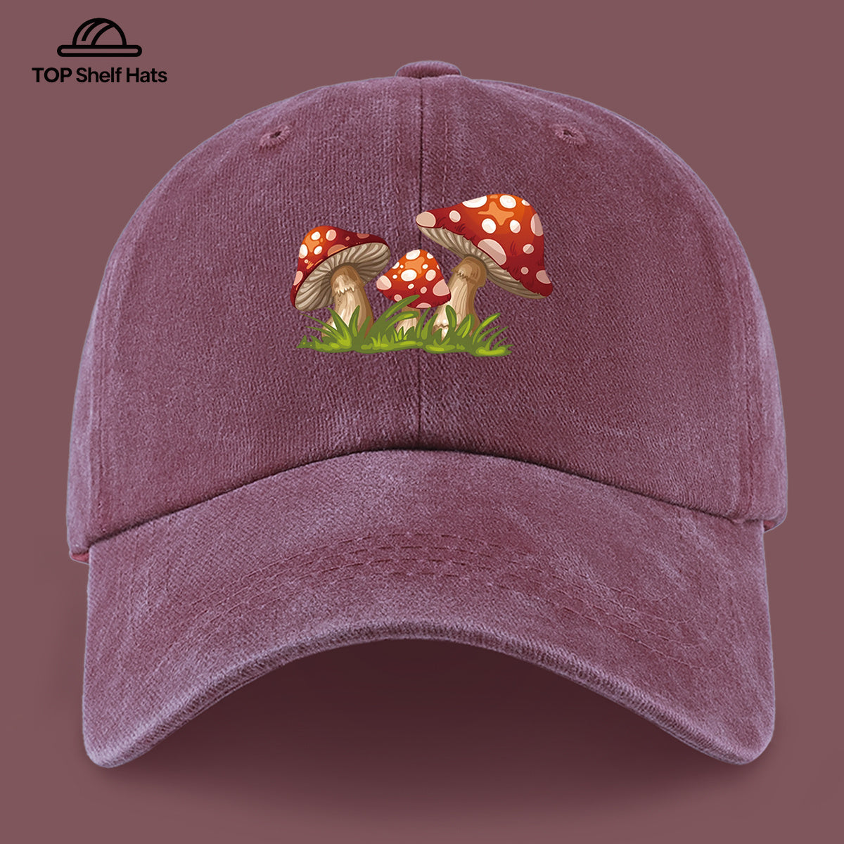 1pc Fun Cartoon Mushroom Print Baseball Cap | Lightweight, Comfortable, Breathable, Adjustable Fit, Ideal for Valentine'S Day Gift, Suitable for Beach Holidays, Casual Wear, Outdoor Activities, Fishing, And More