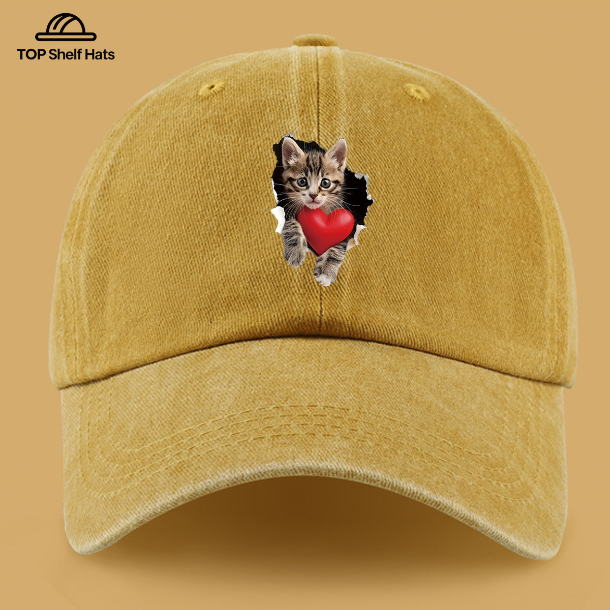 1pc Kitten Print Baseball Cap for Women & Men - Adjustable Snapback, Lightweight Breathable Suitable for Beach, Hiking, Fishing, Daily Wear - Cute Kitten Cap for Outdoor Sports, Gifts for Birthdays, Valentines, for &