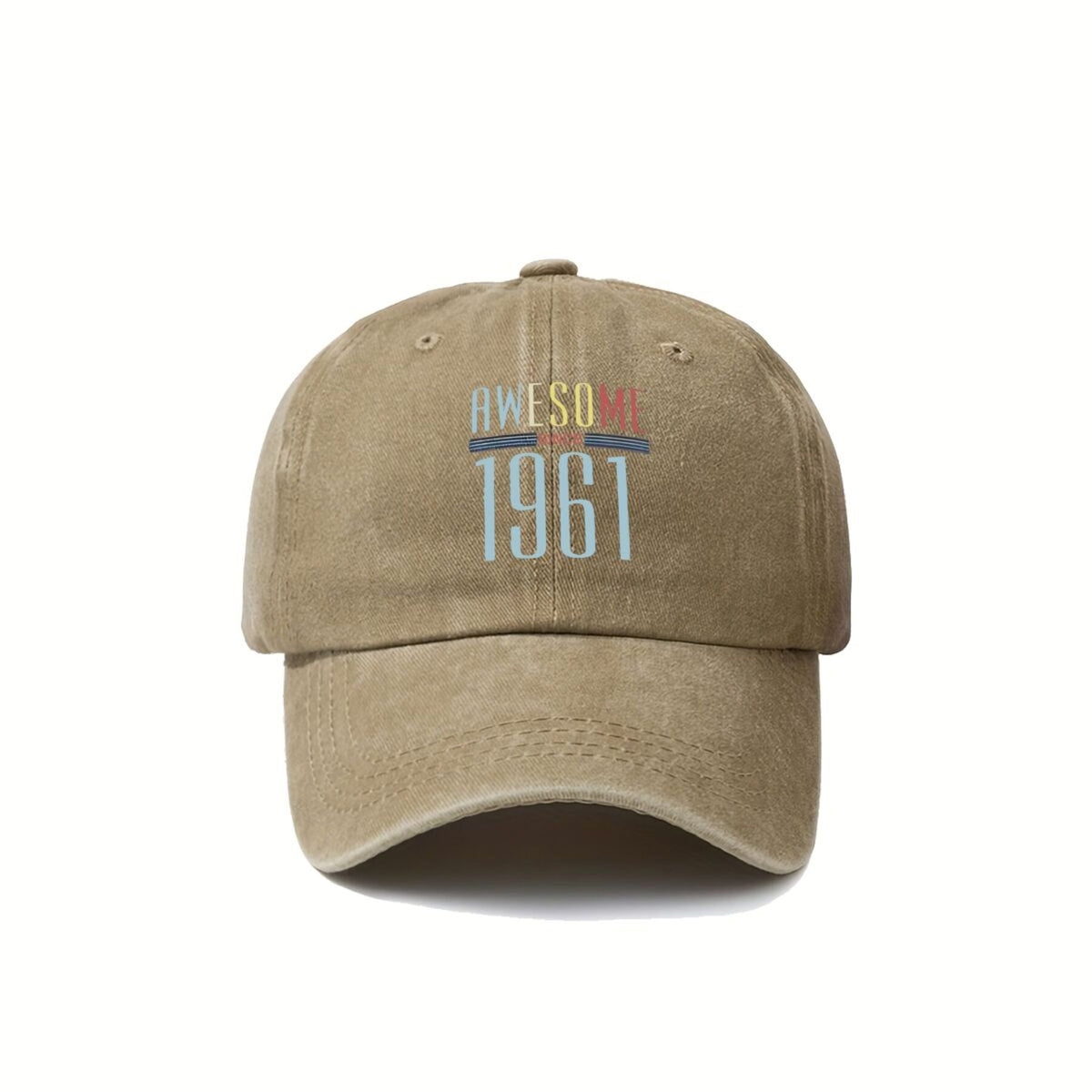 1967 Mark Vintage Washed Distressed Duckbill Cap, Unisex, Outdoor Baseball Cap, Adjustable, Washed Vintage Style, Lightweight And Breathable Golf Cap