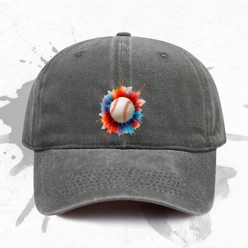 1P 1pc, Adjustable Baseball Cap with "baseball Print," Lightweight Printed Women's Hat, "athletic Style" Men's Trendy Cap, an Ideal Gift for Weddings, Parties, and Birthdays, Fashionable and Versatile, Comfortable and Breathable