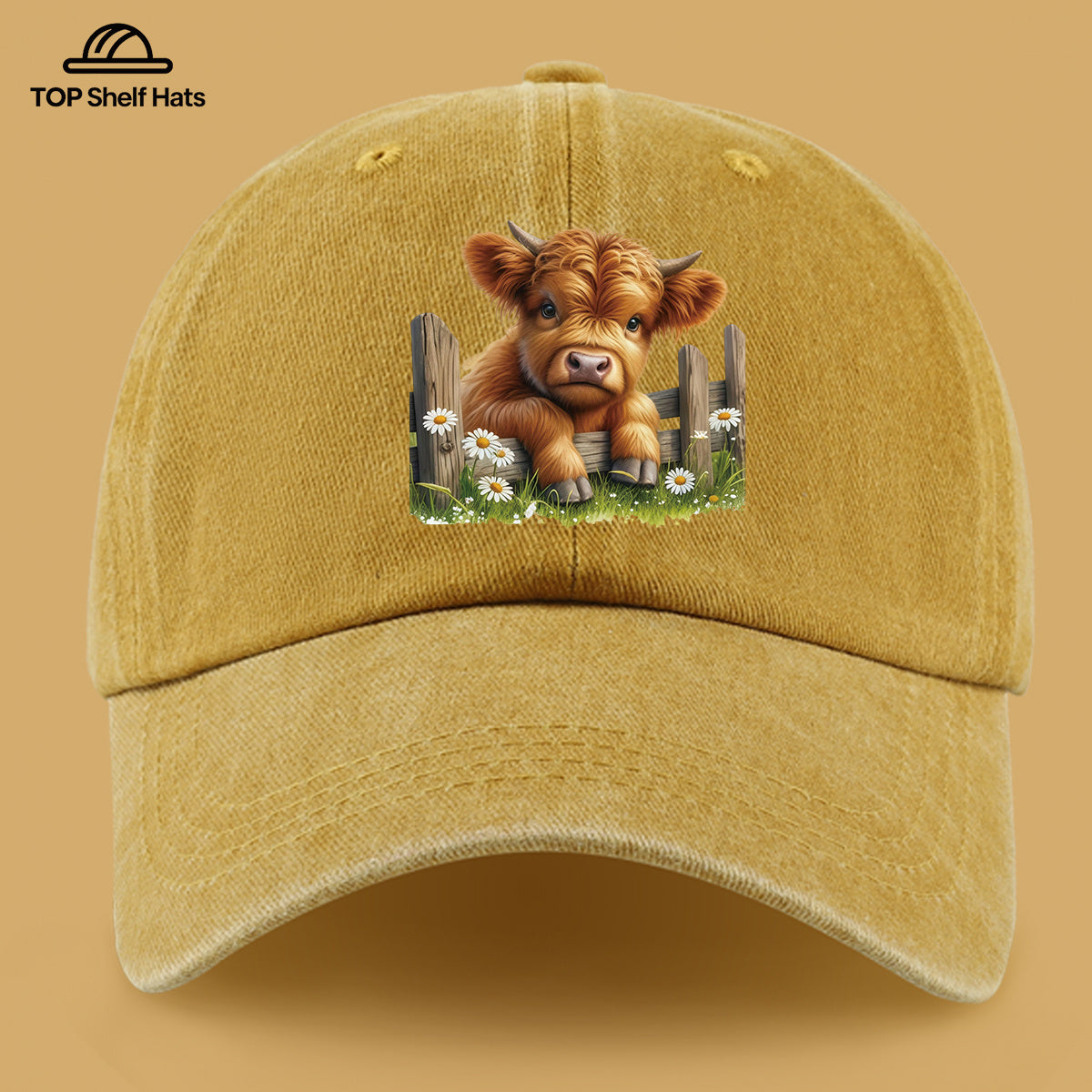 1pc Cute and Adorable Highland Cow Pattern Printed Casual Baseball Cap, Lightweight, Comfortable, and Breathable, with Adjustable Size, Unisex Outdoor Wear and Casual Apparel Accessory, Sun Hat for Mom and Dad's Beach Vacation, Exquisite Gift