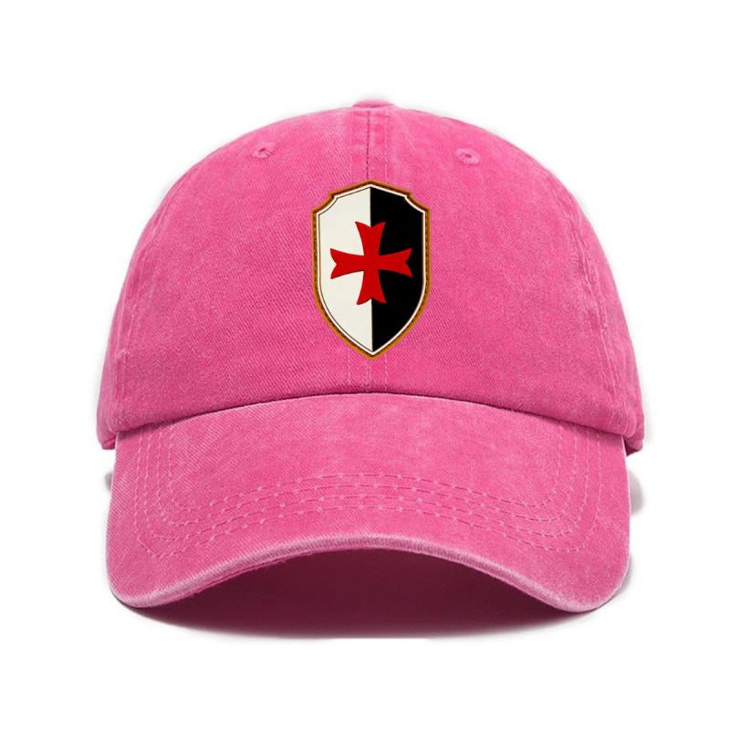 1 Washed Distressed Printed Baseball Cap, Adult Trendy Outdoor Universal Fashion Printed Baseball Cap, Unisex Versatile Washed Distressed Soft Top Sun Baseball Cap
