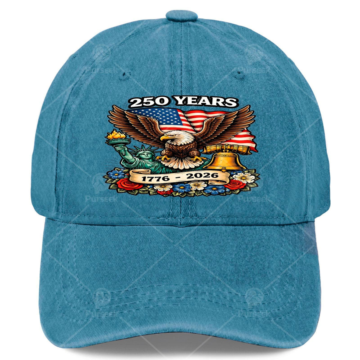 Retro 250 Years of 1776-2026 Baseball - Full-Body Bald Eagle Print Suitable for 250th Birthday, 4th of, Christmas, Games, Lightweight Round for History Celebration
