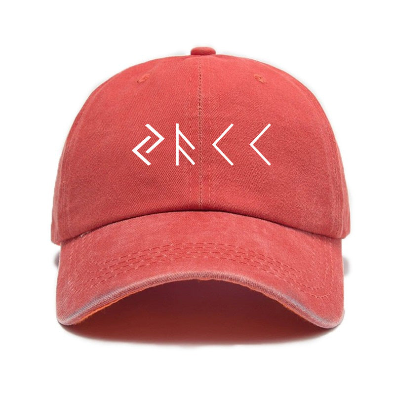 1 Washed Distressed Printed Baseball Cap for Adults, 1pc Pack, Trendy Vintage Letter Print Washed Distressed Baseball Cap for Men and Women, Versatile Outdoor Soft Top Hat