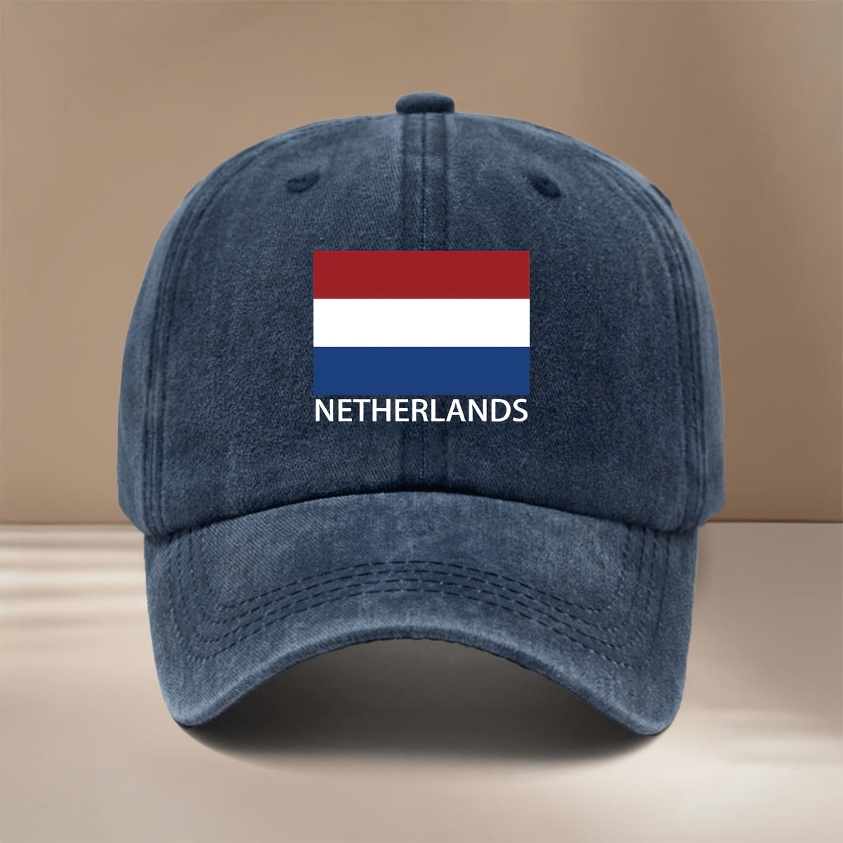NETHERLANDS Text Print Pattern Baseball Cap, Four Seasons Universal Duckbill Cap, Trendy Textured Six-Panel Hat, Comfortable and Lightweight Hip-Hop Cap, Unisex Curved Brim Hat, Sports Event Support Accessory, Casual Hat with Adjustable Size