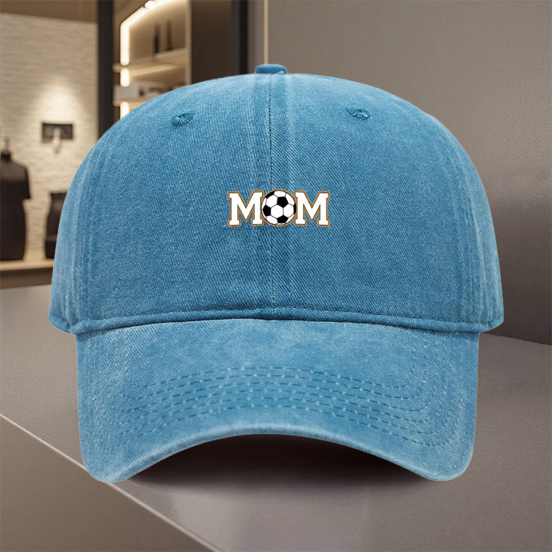 1pc Soccer Mom Baseball Cap - Adjustable Snapback Hat with Soccer Ball & MOM Lettering, Lightweight Polyester for Women, Sports, Camping, Soccer Games - All-Season Casual Mom Hat for Soccer Moms, Perfect Gift for Soccer Parents, Stylish Outdoor Cap with C