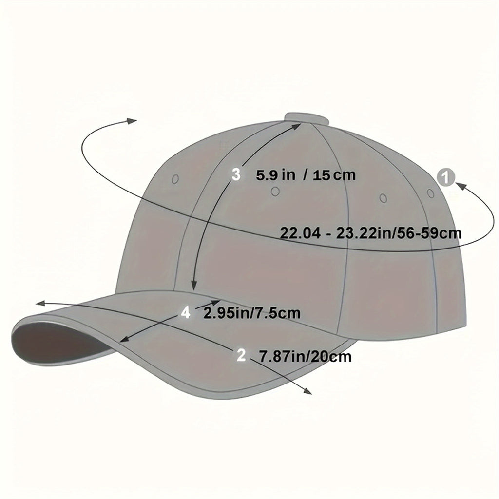 One Printed Baseball Cap with a Washed Look, Suitable for Outdoor Sports, and a Perfect Gift for Family