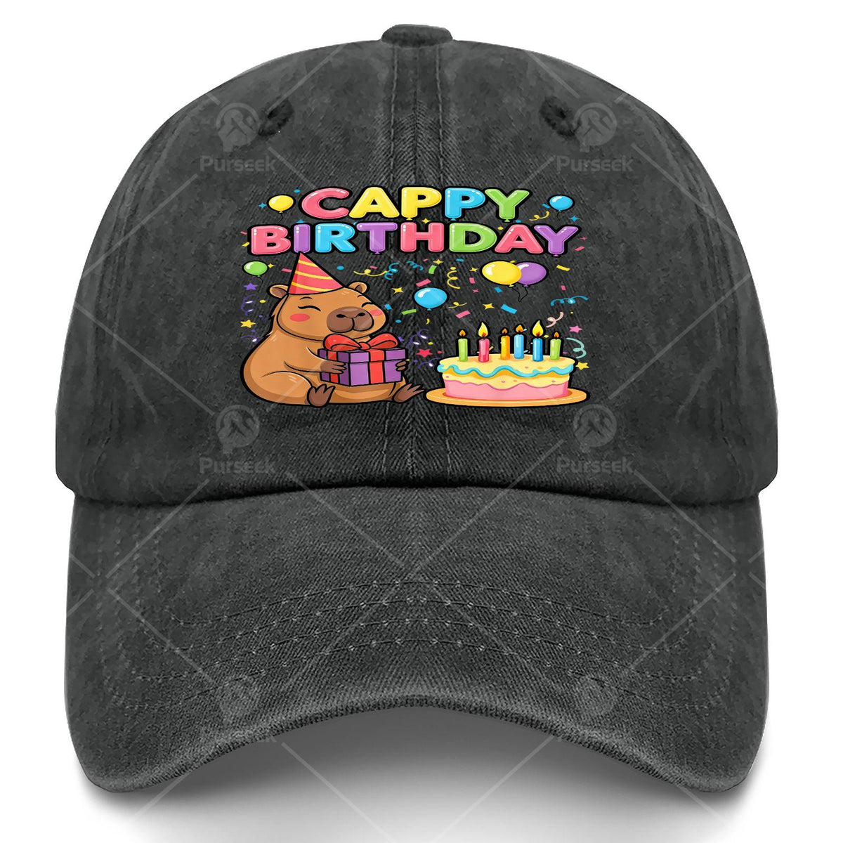 Capybarass Loverses Cappy Birthday Girl Boys Happy Birthday Partys Baseball Hat