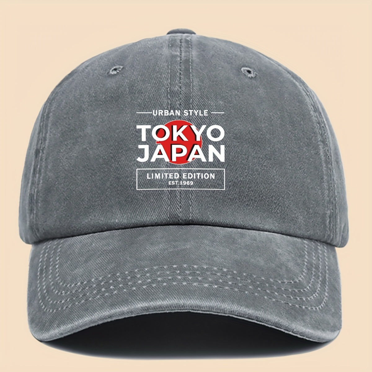 1pc Tokyo Japan City Style Printed Baseball Cap Unisex Printed Design Solid Color Easy Retro Curved Brim Dad Hat Adjustable Size Four Seasons Sun Hat Suitable for Cycling, Fishing, Hunting Teen Couple Skateboard Hat Ideal Gift for Birthday Festival