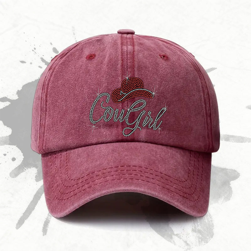 1P 1pc, "Cowgirl" Adjustable Baseball Cap, Lightweight Printed Women's Hat, "Cowboy Style" Men's Trendy Cap, an Ideal Gift for Weddings, Parties, and Birthdays.