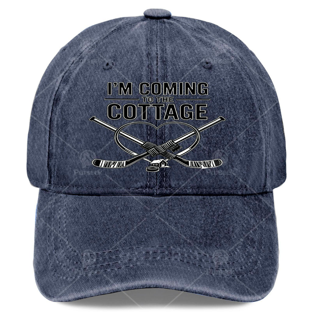 I'm Coming to the Lodge Romantic Hockey Shirt Couple's Baseball Cap Unisex