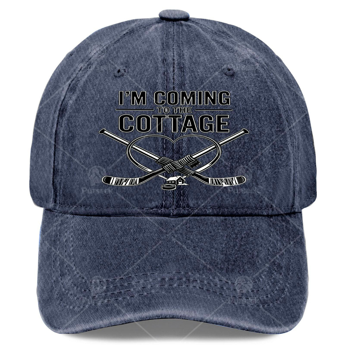 I'm Coming to the Lodge Romantic Hockey Shirt Couple's Baseball Cap Unisex