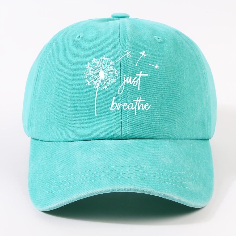 Unisex Retro Dandelion Print Baseball Cap with Curved Brim - Adjustable Dad Hat Suitable for Cycling, Outdoor & Casual Wear - Lightweight All-Season Round Cap (Metal Closure)