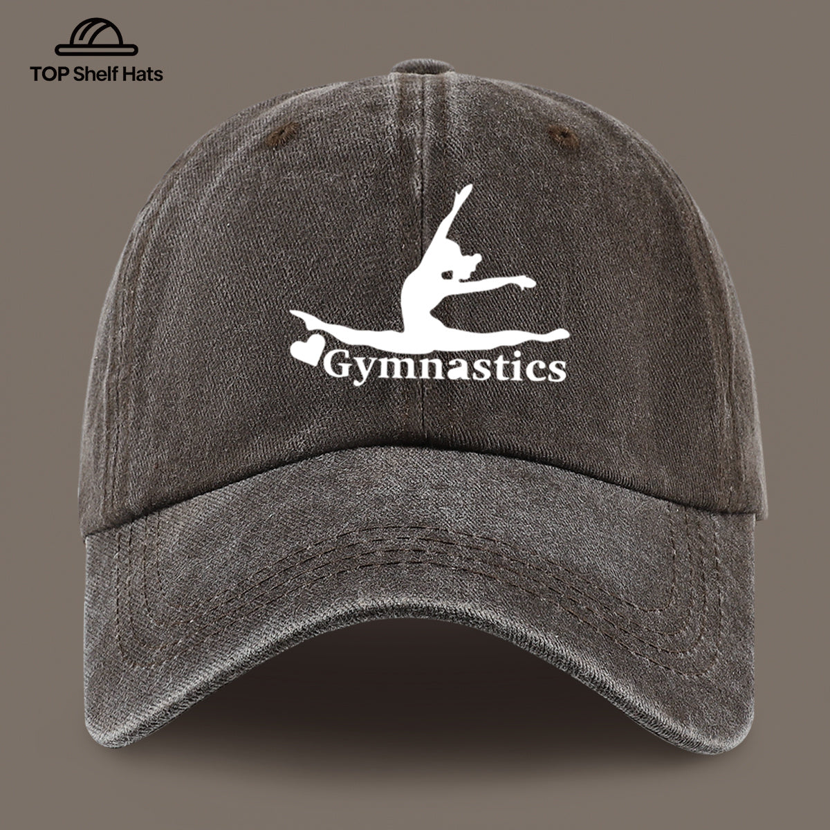 1pc "Gymnastics" Printed Baseball Cap with Gymnastics Pattern Design, Lightweight, Comfortable, and Breathable. Adjustable Size, Perfect Valentine's Day Gift for Partners. Casual Wear Accessory for Men and Women, Ideal for Outdoor Activities. Sun Hat