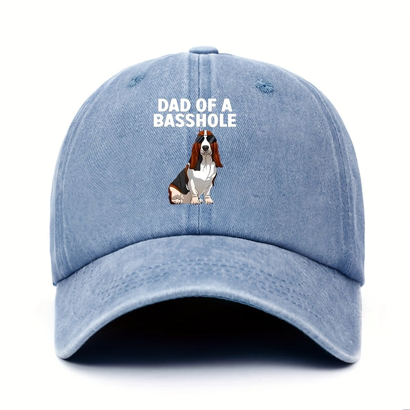 Cool Basset Hound Design Men'S Dad Baseball Cap, Lightweight Soft Comfortable Breathable, Adjustable Back Closure Basset Hound Enthusiast Hat, Unisex, Multi-Color Optional