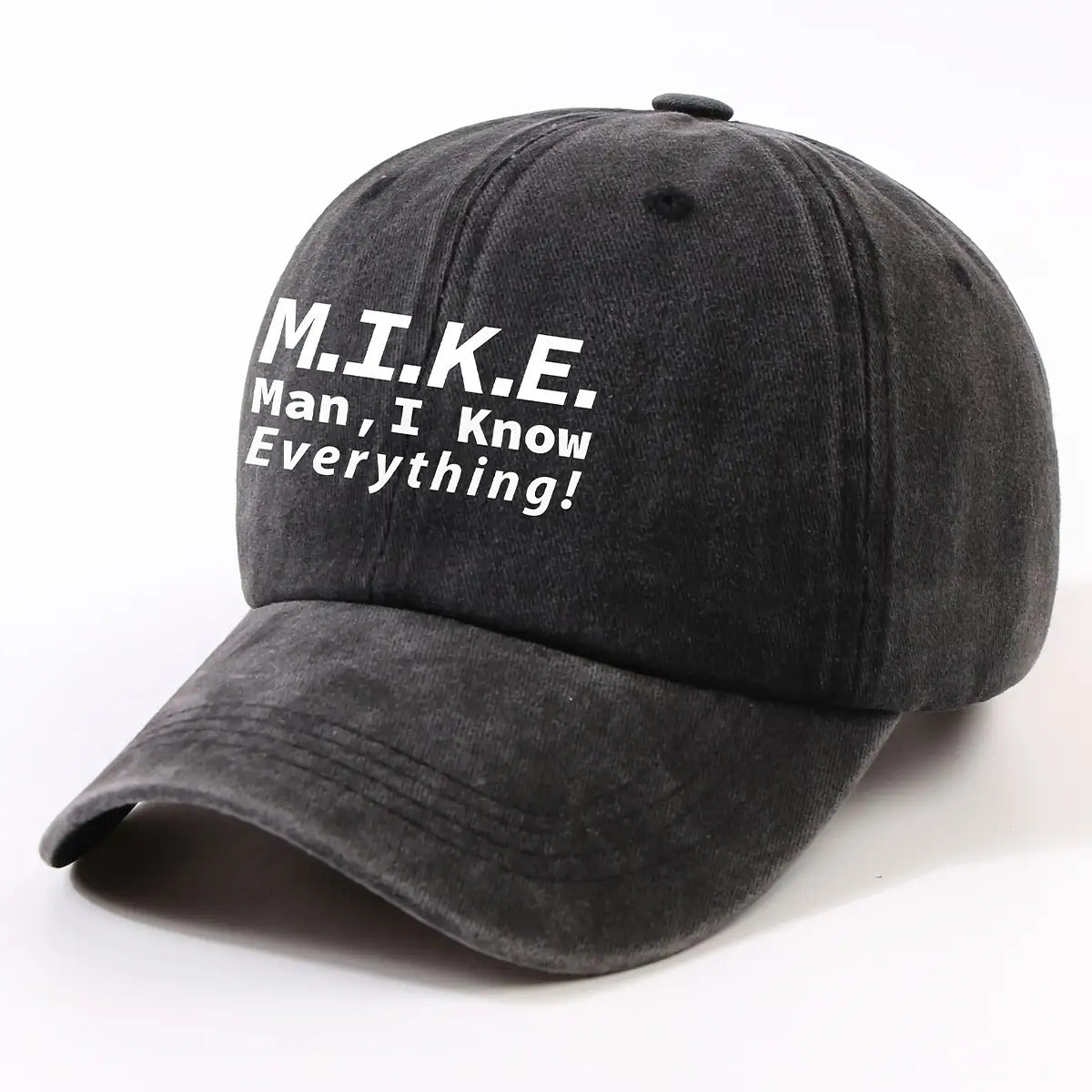 1 Fashion Motto Maniknoweverything Heat Pressed Baseball Cap Unisex Outdoor Casual Vintage Duckbill Cap Cycling Easy Cap
