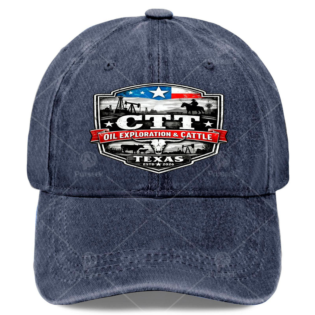 Unisex Soft Baseball from The MTEX Landman Series Featuring The CTT Oil Exploration Cattle Badge