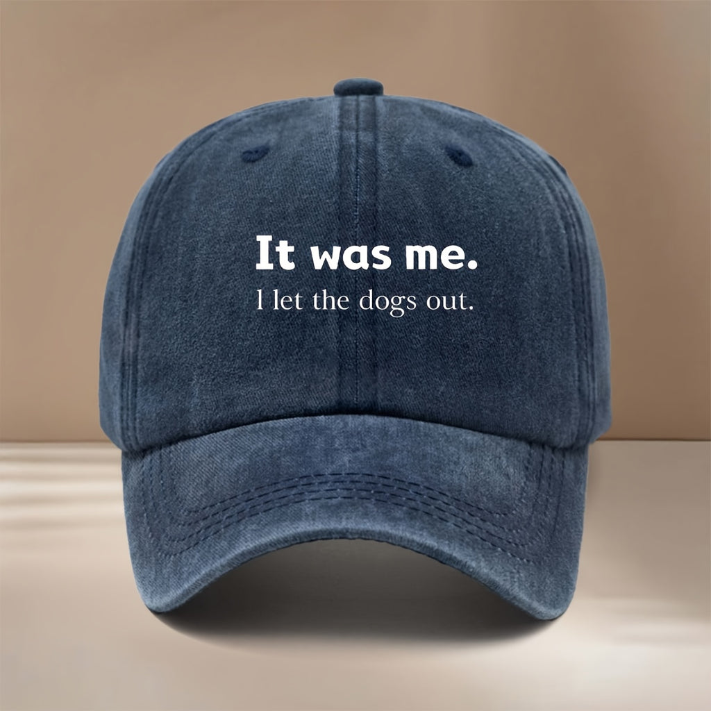This Is a "IT Was Me." Printed Baseball Cap with a Relaxed, Adjustable Fit. It's a Unisex Hip-hop Hat, a Comfortable and Simple Snapback Cap Suitable for Outdoor Sports, Dinners, and Camping. It's a Lightweight,  Curved-brim Hat That Pairs Well