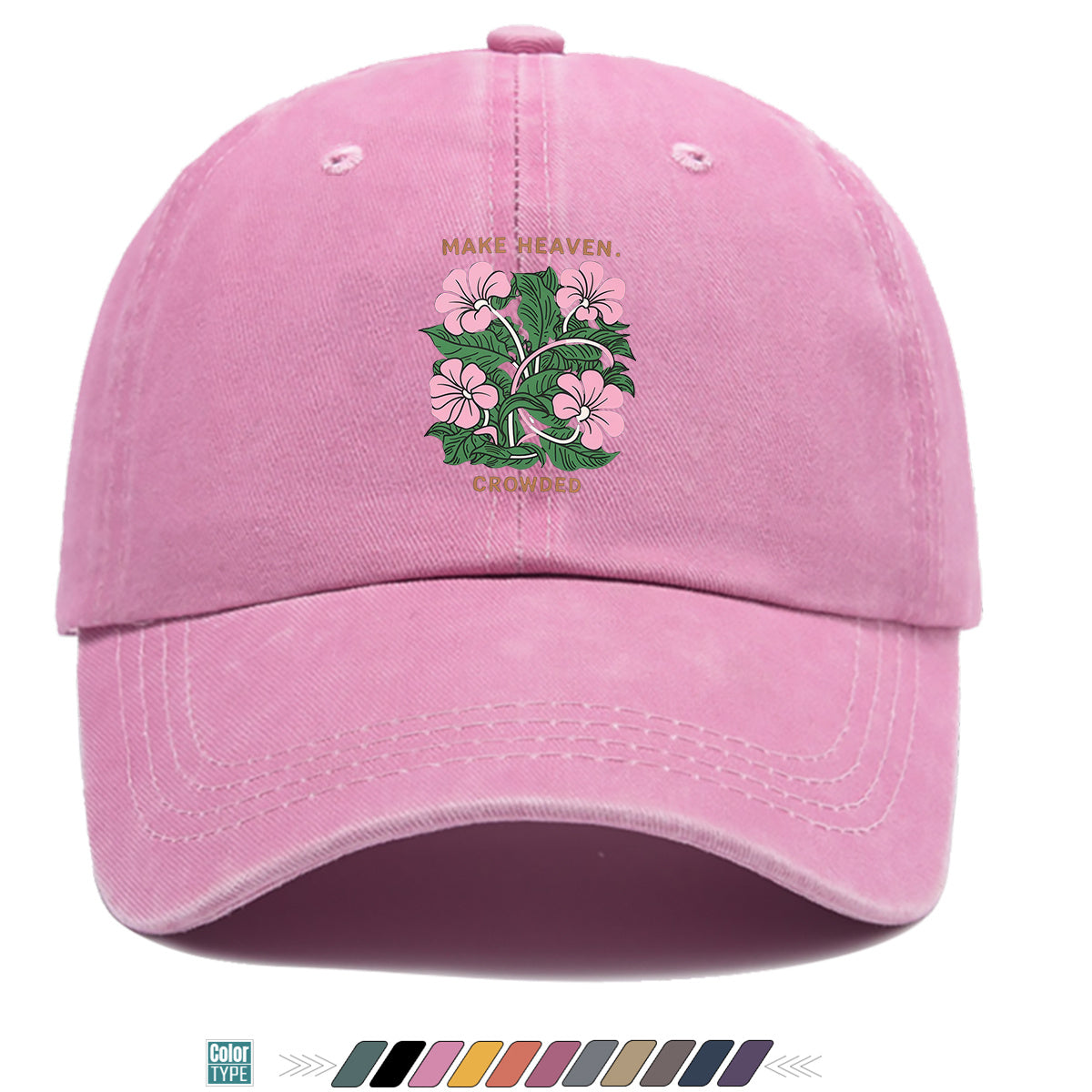 1pc 1pcs Floral Print Baseball Cap Suitable for Men & Women, Adjustable Duckbill Hat with Duckbill Visor, Breathable Sun Hat for Outdoor Travel, Casual Gift for Daily Outfits, Picnics, Birthdays - Trendy Present for Friends (Unisex)
