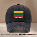 LITHUANIA Letter Flag Printed Pattern Baseball Cap Easy Comfortable Hip-Hop Hat All-Season Versatile Textured Brim Cap Lightweight Individual Duckbill Cap Unisex 6-Panel Cap Sports Event Support Matching Casual Hat Adjustable Size Style Trendy Fashi