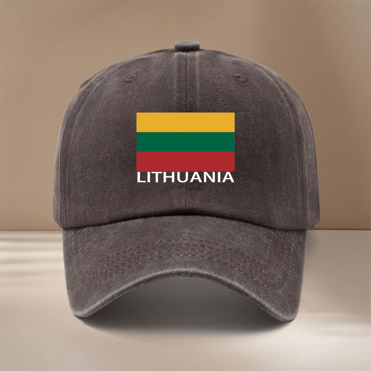 LITHUANIA Letter Flag Printed Pattern Baseball Cap Easy Comfortable Hip-Hop Hat All-Season Versatile Textured Brim Cap Lightweight Individual Duckbill Cap Unisex 6-Panel Cap Sports Event Support Matching Casual Hat Adjustable Size Style Trendy Fashi