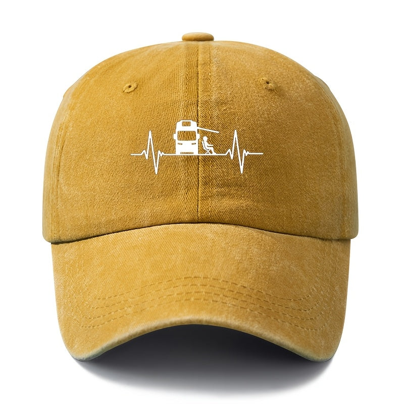 A Stylish And Versatile Printed Baseball Cap Suitable for Both Men And Women, Featuring a Classic Retro Washed Design. This Lightweight Outdoor Cap Is Perfect for Truck Drivers And Is Ideal for Casual Occasions Such As Outdoor Vacations, Camping