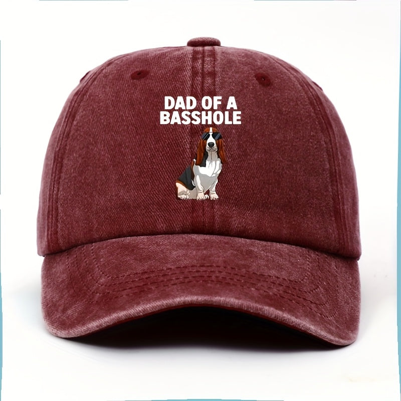 Cool Basset Hound Design Men'S Dad Baseball Cap, Lightweight Soft Comfortable Breathable, Adjustable Back Closure Basset Hound Enthusiast Hat, Unisex, Multi-Color Optional