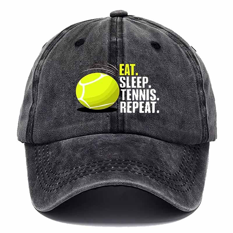 A Sporty Baseball Cap Featuring a Tennis Design That Showcases Enthusiasm, Perfect for Outdoor Activities