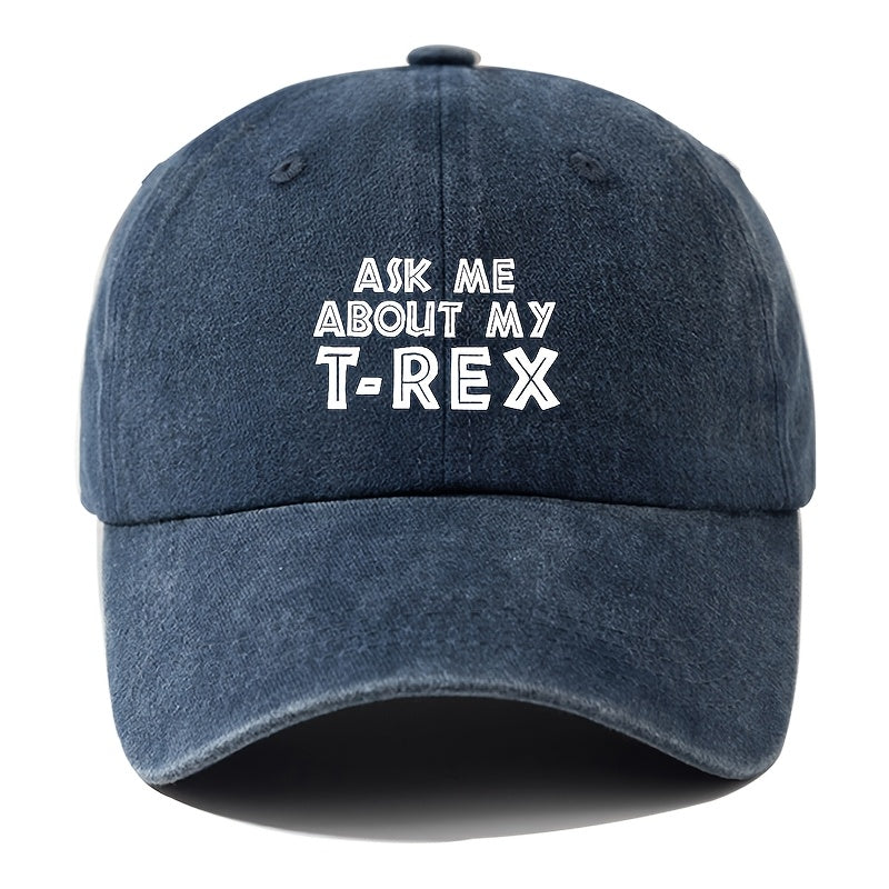 A Printed Washed Vintage Unisex Baseball Cap, Adjustable, in European and American Fashion, Featuring a Duckbill Style, Suitable for Outdoor Camping, Travel, Parties, Hip-hop, and Curved-brim Designs, Making It a Trendy Baseball Cap
